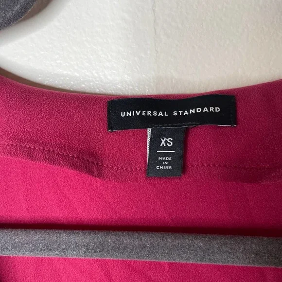 Universal Standard Balloon Sleeve Blouse in Anemone Pink Fuchsia Sz XS - 10 - 12 - Picture 6 of 9